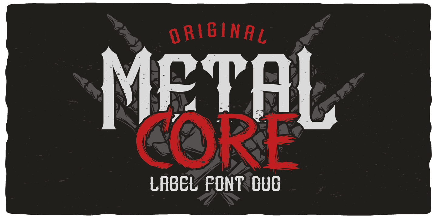 Przykładowa czcionka Metal Core #8